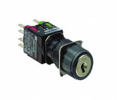 Schneider Electric - 16mm Mount Hole, Key Operated, Selector Switch - Black, Maintained (MA), NO/NC, Vibration Resistant - Makers Industrial Supply