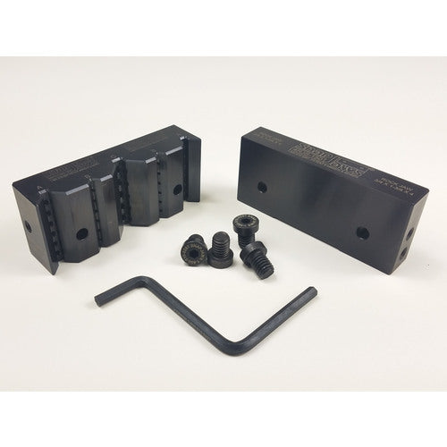 ‎.050″-1″ 4″ Vertical Vee Jaw 1 Set - Exact Industrial Supply