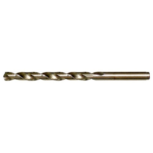 27/64 RHS / RHC HSS-CO 8% (M42) 135 Degree Split Point Cobalt Heavy Duty Jobber Length Drill - Straw / Gold Oxide - Exact Industrial Supply