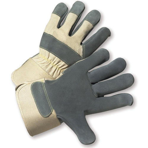 Premium Side Gray Leather Palm Gloves X-Large - Makers Industrial Supply