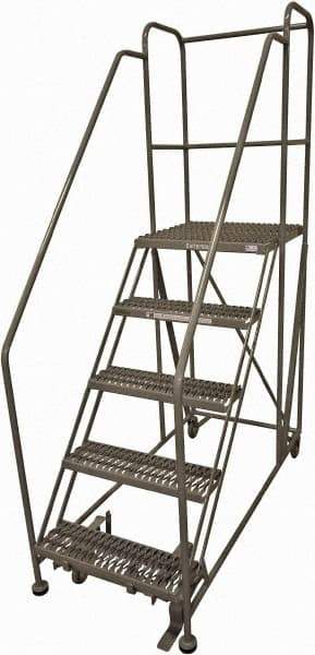 Cotterman - 86" 5 Step Rolling Work Platform - Rolling Work Platform, 800 Lb Capacity, 50" Platform Height, 28" Base Width x 70" Base Depth, Serrated Steel - Makers Industrial Supply