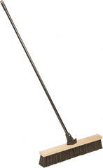 Ability One - 24" Medium Duty Polypropylene Push Broom - Wood Block, Bolt-On Handle Connection - Makers Industrial Supply