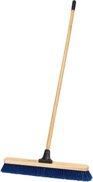 Harper Brush - 24" Medium Duty Polypropylene Push Broom - 2-7/8" Bristle Length, Wood Block, Bolt-On Handle Connection, Handle Included - Makers Industrial Supply