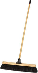 Harper Brush - 24" Heavy Duty Polypropylene Push Broom - 4" Bristle Length, Wood Block, Bolt-On Handle Connection, Handle Included - Makers Industrial Supply