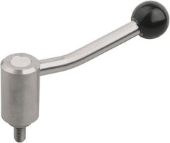 KIPP - M16, Stainless Steel Threaded Stud Adjustable Clamping Handle - 145mm OAL, 81mm High - Makers Industrial Supply