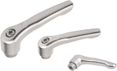 KIPP - M4, Stainless Steel Threaded Hole Adjustable Clamping Handle - 47mm OAL, 34mm High - Makers Industrial Supply