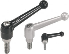 KIPP - M12, Zinc Threaded Stud Adjustable Clamping Handle - 108mm OAL, 72mm High - Makers Industrial Supply