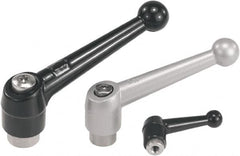 KIPP - 1/4-20, Zinc Threaded Hole Adjustable Clamping Handle - 73mm OAL, 49.5mm High - Makers Industrial Supply