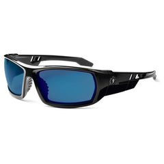 Odin Blue Mirror Lens Black Safety Glasses - Makers Industrial Supply