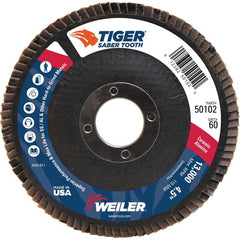 ‎4-1/2″ Saber Tooth Ceramic Abrasive Flap Disc, Angled, Phenolic Backing, 60C, 7/8″ Arbor Hole - Makers Industrial Supply