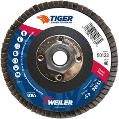 ‎4-1/2 Saber Tooth High Density Ceramic Abrasive, 40C, 5/8″-11 UNC Nut - Makers Industrial Supply