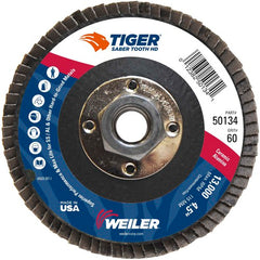 ‎4-1/2 Saber Tooth High Density Ceramic Abrasive, 60C, 5/8″-11 UNC Nut - Makers Industrial Supply