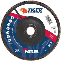 7″ Saber Tooth High Density Ceramic Abrasive, 60C, 7/8″ Arbor Hole - Makers Industrial Supply