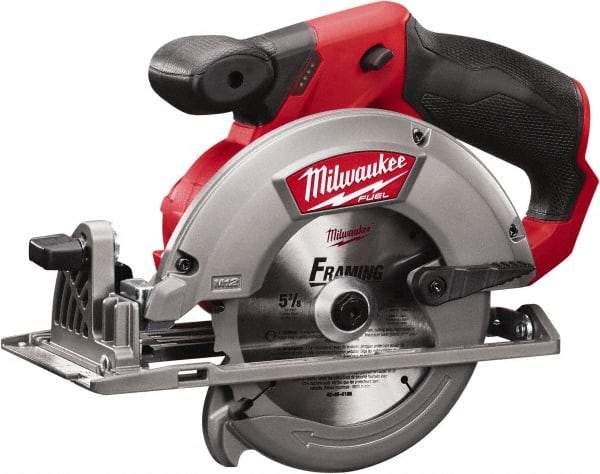 Milwaukee Tool - 12 Volt, 5-3/8" Blade, Cordless Circular Saw - 3,600 RPM, Lithium-Ion Batteries Not Included - Makers Industrial Supply