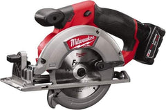 Milwaukee Tool - 12 Volt, 5-3/8" Blade, Cordless Circular Saw - 3,600 RPM, 1 Lithium-Ion Battery Included - Makers Industrial Supply