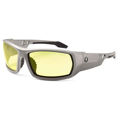 Odin Yellow Lens Matte Gray Safety Glasses - Makers Industrial Supply