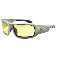 Odin Yellow Lens Matte Gray Safety Glasses - Makers Industrial Supply