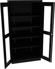 Tennsco - 5 Shelf Visible Storage Cabinet - Steel, 36" Wide x 24" Deep x 72" High, Black - Makers Industrial Supply