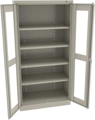 Tennsco - 5 Shelf Visible Storage Cabinet - Steel, 36" Wide x 24" Deep x 72" High, Light Gray - Makers Industrial Supply