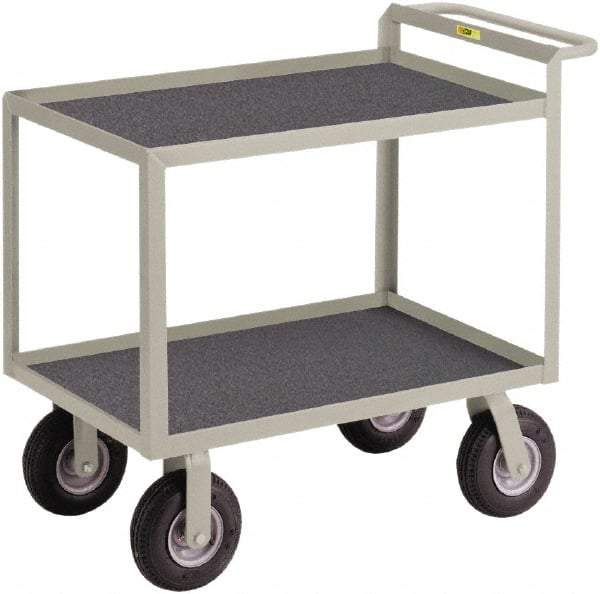 Little Giant - 1,200 Lb Capacity, 24" Wide x 36" Long x 38" High Instrument Cart - 2 Shelf, Steel, 4 Rigid/2 Swivel Casters - Makers Industrial Supply