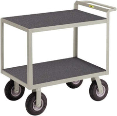 Little Giant - 1,200 Lb Capacity, 24" Wide x 48" Long x 38" High Instrument Cart - 2 Shelf, Steel, 3 Rigid/2 Swivel Casters - Makers Industrial Supply