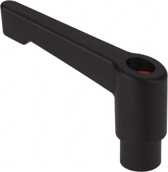 Morton Machine Works - M5, 12mm Hub Diam, Glass Fiber Reinforced Plastic Metric A-Tapped Adjustable Clamping Handle - 42mm OAL, 35mm High, 7.5mm Hole Depth - Makers Industrial Supply