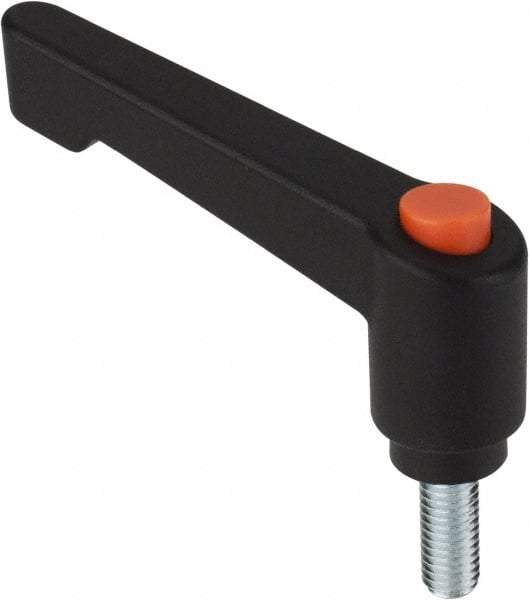 Morton Machine Works - M10, 20mm Hub Diam, Glass Fiber Reinforced Plastic Threaded Stud Adjustable Clamping Handle - 40mm Stud Length, 80mm OAL, 103mm High - Makers Industrial Supply