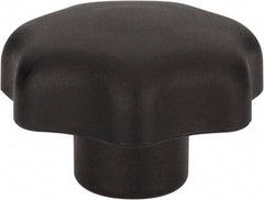 Morton Machine Works - 0.98" Head Diam, 7 Point Scalloped Knob - 1/4-20 Hole, Thermoplastic, Black - Makers Industrial Supply