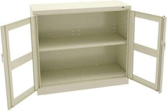 Tennsco - 2 Shelf Visible Storage Cabinet - Steel, 48" Wide x 18" Deep x 42" High, Champagne/Putty - Makers Industrial Supply