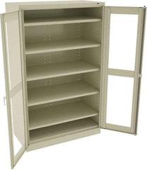 Tennsco - 5 Shelf Visible Storage Cabinet - Steel, 48" Wide x 24" Deep x 78" High, Champagne/Putty - Makers Industrial Supply