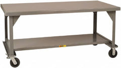 Little Giant - Mobile Work Bench - Steel, Gray, 60" Long x 36" Deep x 36" High - Makers Industrial Supply