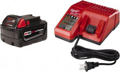 Milwaukee Tool - 18 Volt, 1 Battery Lithium-Ion Power Tool Charger - Battery Included - Makers Industrial Supply