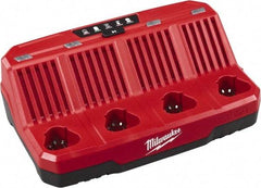 Milwaukee Tool - 12 Volt, 4 Battery Lithium-Ion Power Tool Charger - Makers Industrial Supply