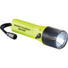 ABS Flashlight Flashlight 183 Lumens, 300 min Runtime, White LED Bulb, Yellow Body,