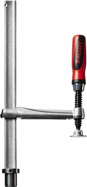 Bessey - 1100 Lb Holding Capacity, 12" Max Opening Capacity, 1100 Lb Clamping Pressure, Manual Hold Down Clamp - 6-7/8" Arm Length, 7" Clamp Length, 1-37/64" Clamp Width, 15-3/4" Clamp Height, 28mm Stud Mount, Steel - Makers Industrial Supply