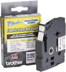 Brother - 1/2" Wide x 108" Long, White Label Tape - For Label Maker - Makers Industrial Supply