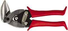 Midwest Snips - 1-1/4" Length of Cut, Left Pattern Upright Aviation Snip - 8" OAL, 24 AWG Steel Capacity - Makers Industrial Supply