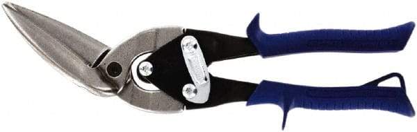 Midwest Snips - 2-3/8" Length of Cut, Straight Pattern Offset Aviation Snip - 10-1/2" OAL, 20 AWG Steel Capacity - Makers Industrial Supply