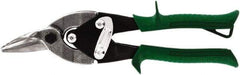 Midwest Snips - 1-1/4" Length of Cut, Right Pattern Aviation Snip - 10" OAL, 18 AWG Steel Capacity - Makers Industrial Supply