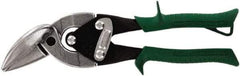 Midwest Snips - 1-1/4" Length of Cut, Right Pattern Offset Aviation Snip - 9-3/4" OAL, 18 AWG Steel Capacity - Makers Industrial Supply