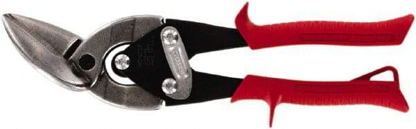 Midwest Snips - 1-1/4" Length of Cut, Left Pattern Offset Aviation Snip - 9-3/4" OAL, 18 AWG Steel Capacity - Makers Industrial Supply