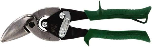 Midwest Snips - 1-1/4" Length of Cut, Right Pattern Offset Aviation Snip - 9-3/4" OAL, 18 AWG Steel Capacity - Makers Industrial Supply