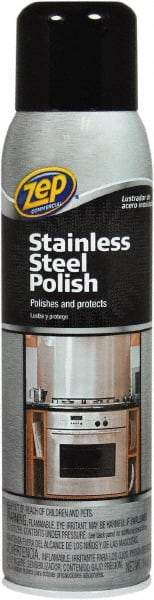 ZEP Commercial - 14 fl oz Liquid Stainless Steel Cleaner & Polish - Citrus Scented, Aerosol Container - Makers Industrial Supply