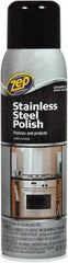 ZEP Commercial - 14 fl oz Liquid Stainless Steel Cleaner & Polish - Citrus Scented, Aerosol Container - Makers Industrial Supply