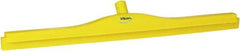 Vikan - 27.6" Polypropylene Blade Floor Squeegee Frame - Threaded End, Double Edge, Yellow, Polypropylene Holder - Makers Industrial Supply