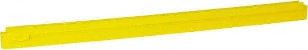 Vikan - 27.6" Polypropylene Blade Squeegee Refill - Threaded End, Double Edge, Yellow, Polypropylene Holder, Use with 77156 - Makers Industrial Supply