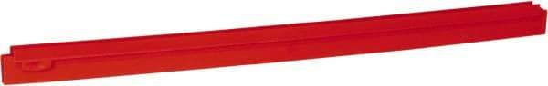 Vikan - 27.6" Polypropylene Blade Squeegee Refill - Threaded End, Double Edge, Red, Polypropylene Holder, Use with 77154 - Makers Industrial Supply