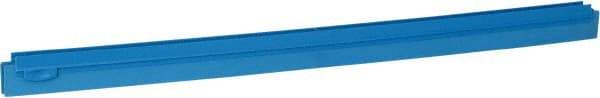 Vikan - 27.6" Polypropylene Blade Squeegee Refill - Threaded End, Double Edge, Blue, Polypropylene Holder, Use with 77153 - Makers Industrial Supply