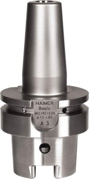 HAIMER - 3/4" Hole Diam, HSK63A Taper Shank Shrink Fit Tool Holder & Adapter - 3" Projection, 33mm Nose Diam, 52mm Clamping Depth, 25,000 RPM - Exact Industrial Supply