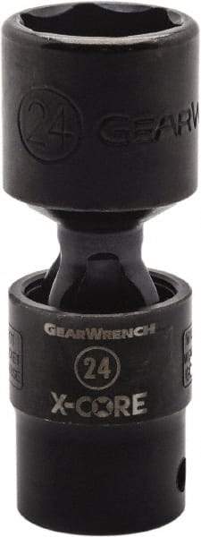 GearWrench - 1/2" Drive 24mm Standard Universal Impact Socket - 6 Points, 3-8/51" OAL - Makers Industrial Supply